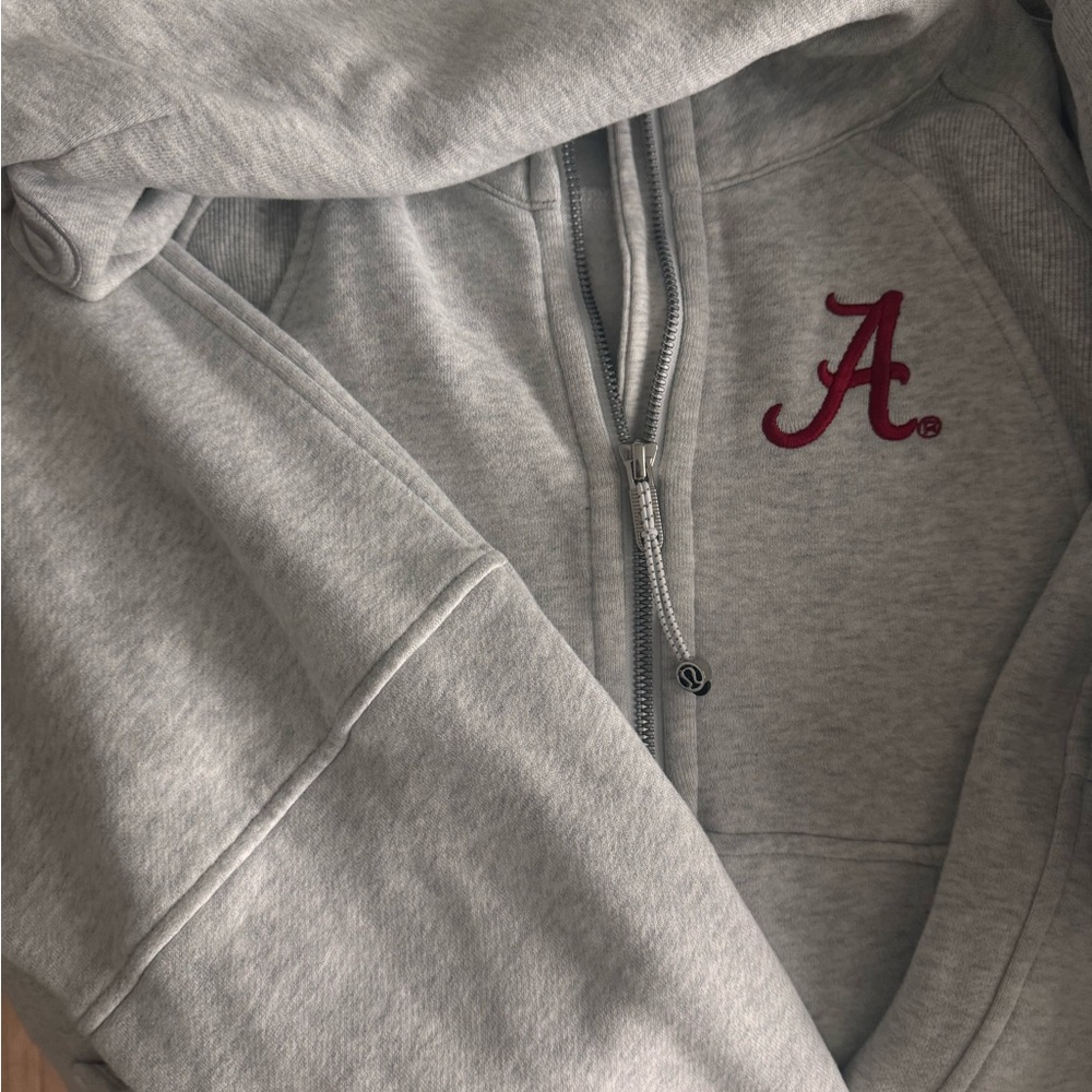 Lululemon Athletica Gray Hoodie with Red Logo